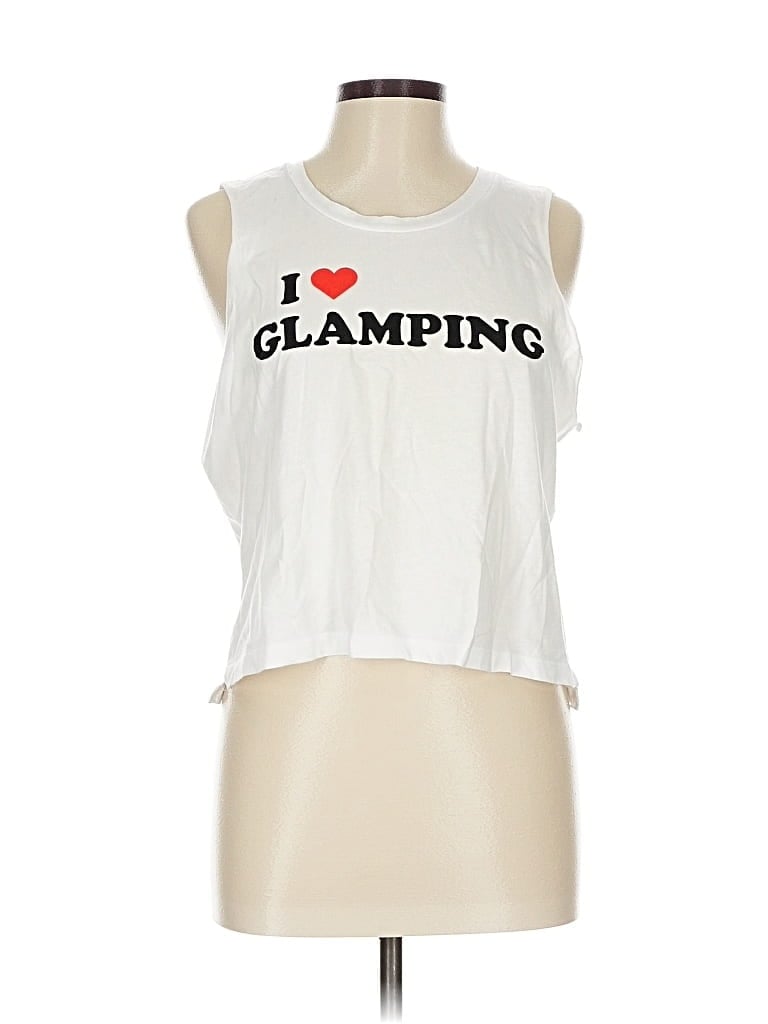 Pre-owned Grayson Threads Sleeveless T-shirt In White