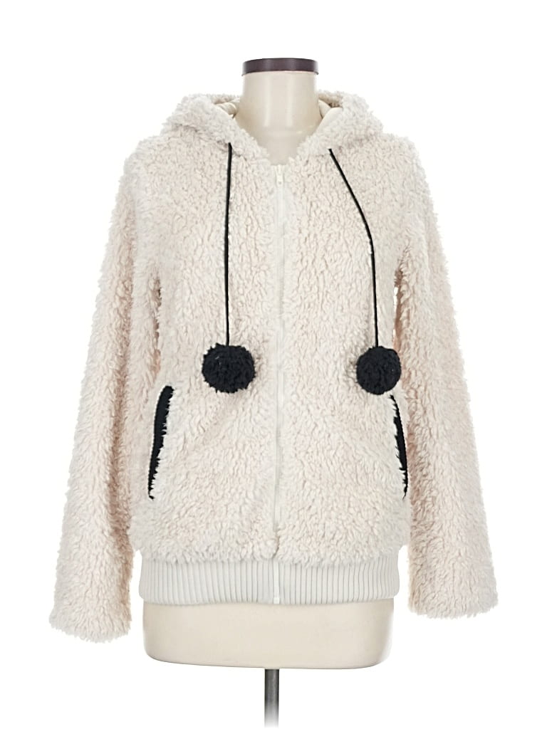 Pre-owned Forever 21 Fleece Jacket In White