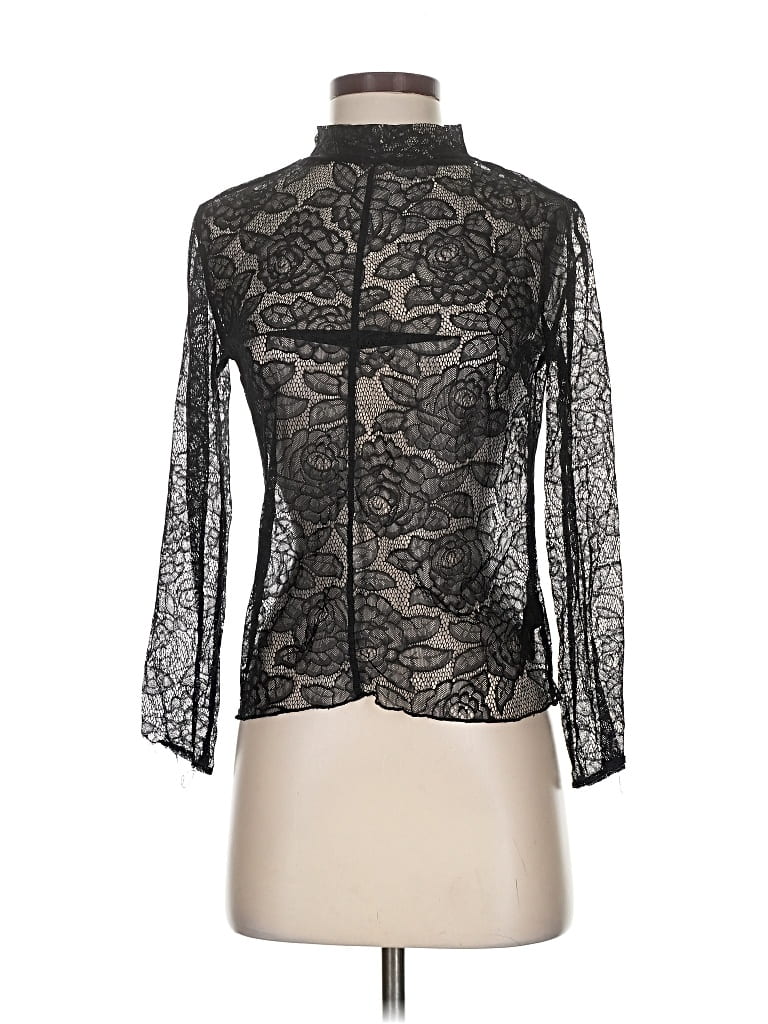 Pre-owned Urban Outfitters Long Sleeve Blouse In Black