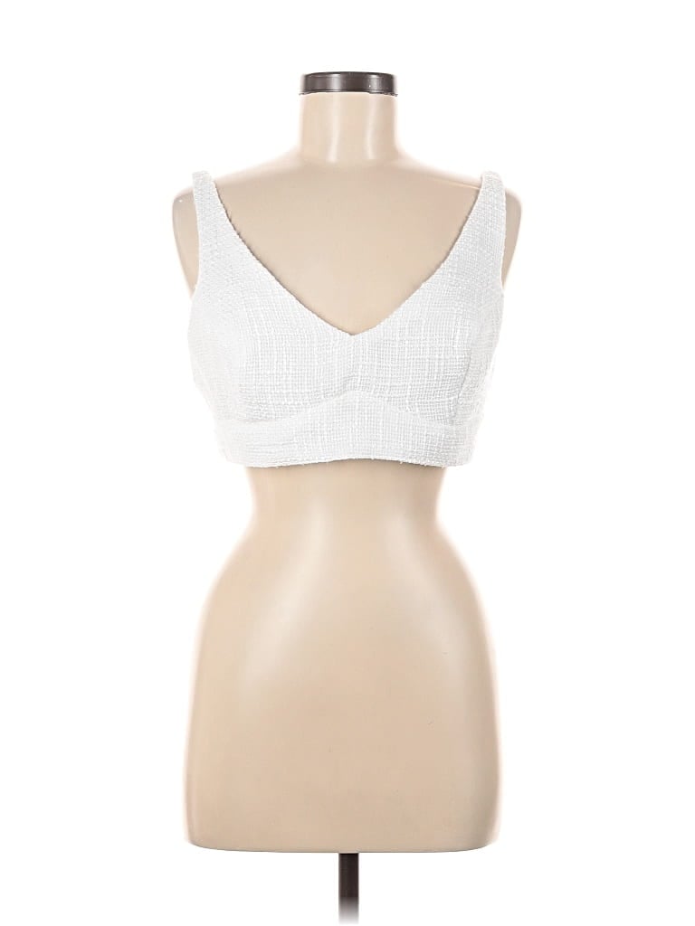 Showpo Sleeveless Top White Sweetheart Neckline Tops