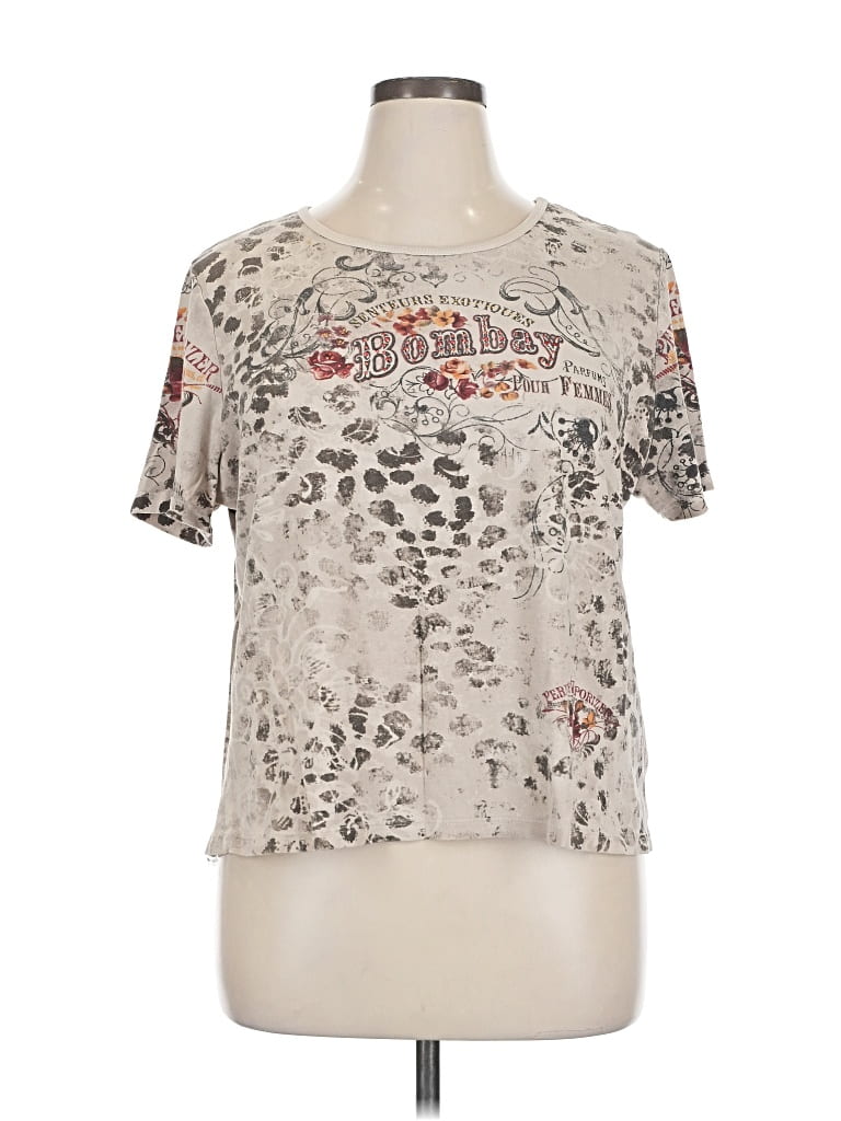 Pre-owned Assorted Brands Short Sleeve T-shirt In Silver