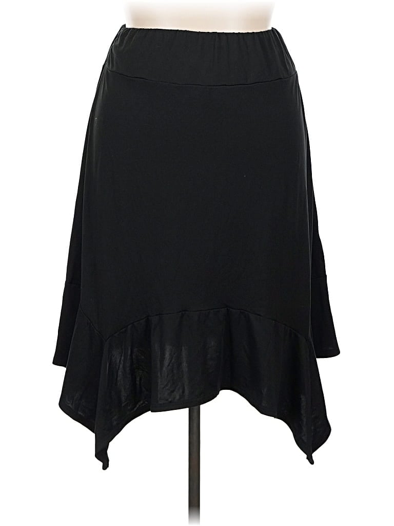 Pre-owned 24seven Comfort Apparel Casual Skirt In Black