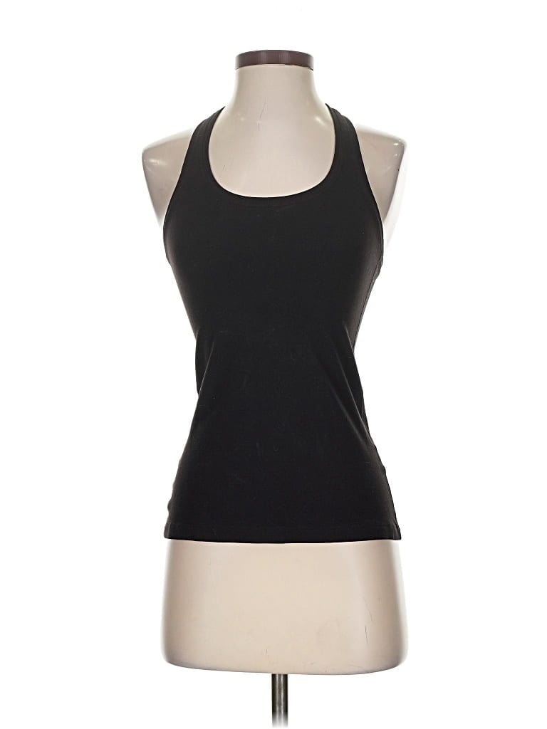 Pre-owned Lululemon Athletica Tank Top Black Halter Neckline Tops