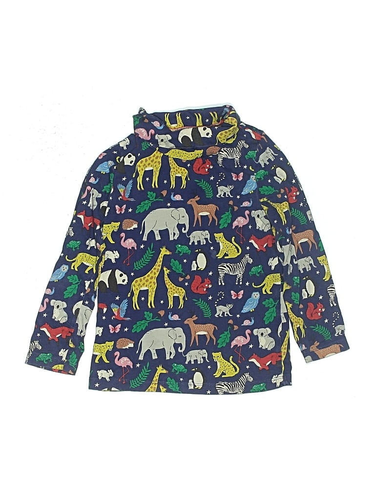 Pre-owned Boden Kids' Long Sleeve Polo Shirt In Blue