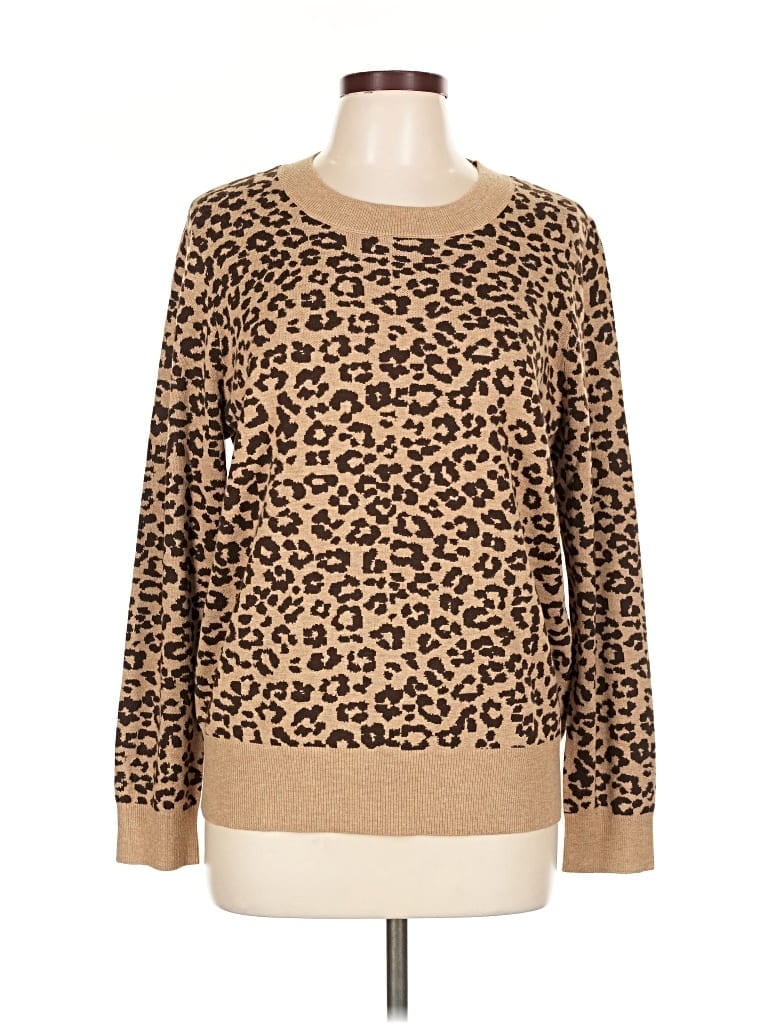 Pre-owned Ann Taylor Loft Pullover Sweater In Brown