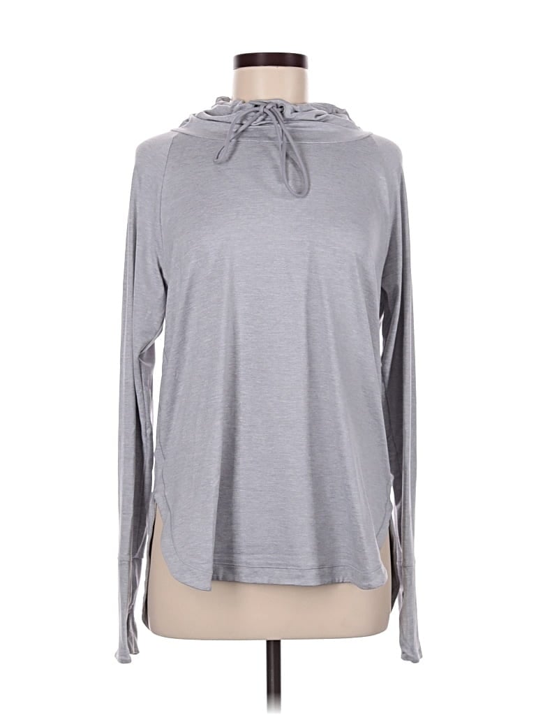 Pre-owned Athleta Long Sleeve T-shirt In Gray