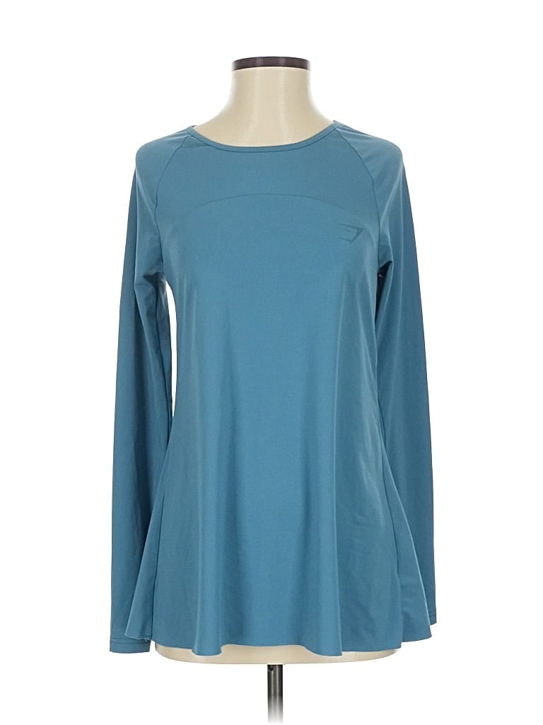 Pre-owned Gymshark Long Sleeve T-shirt In Blue
