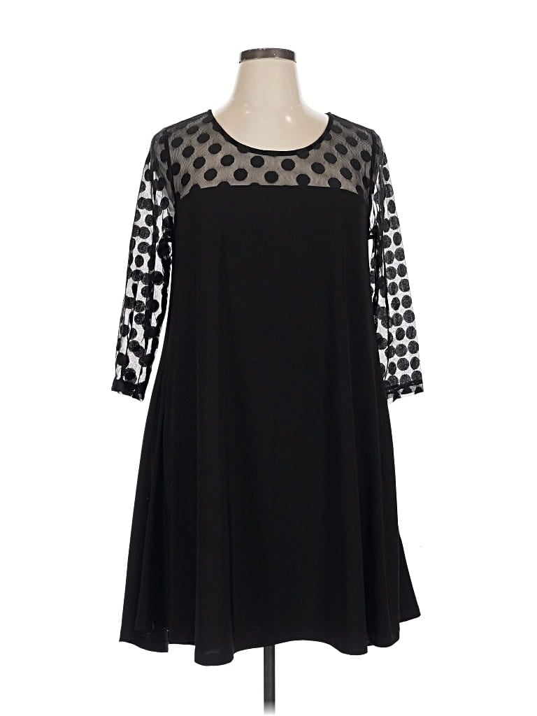 Pre-owned Nina Leonard Casual Dress In Black