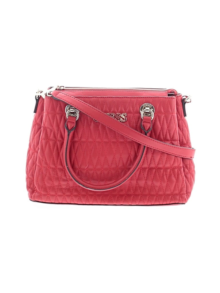 Pre-owned Guess Satchel In Red