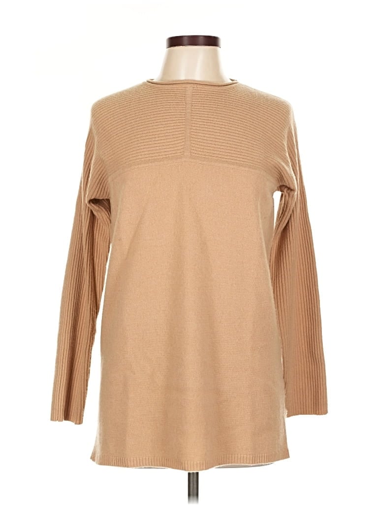 Pre-owned Tory Burch Cashmere Pullover Sweater In Brown