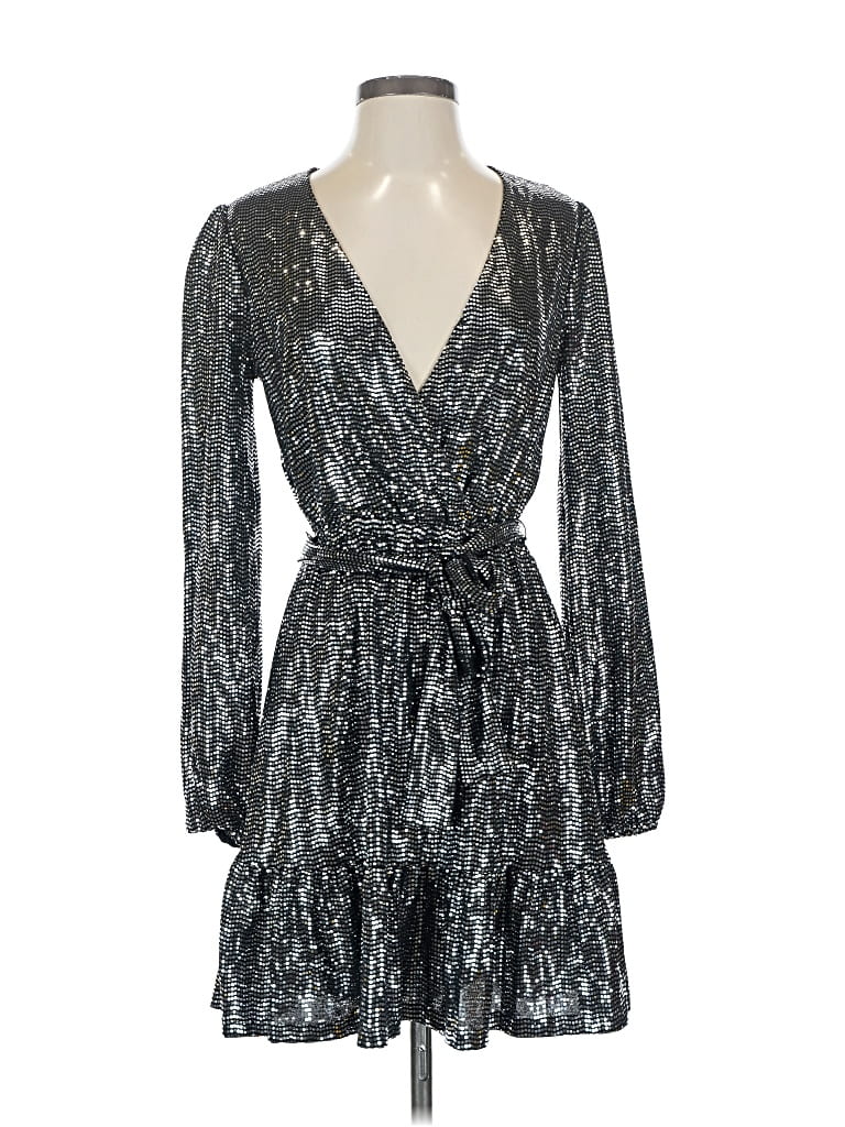Pre-owned Michael Michael Kors Cocktail Dress In Silver