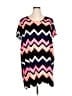 Justify 100% Polyester Chevron-herringbone Pink Casual Dress Size 2X - photo 1