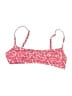 Solid & Striped Print Pink Swimsuit Top Size M - photo 1