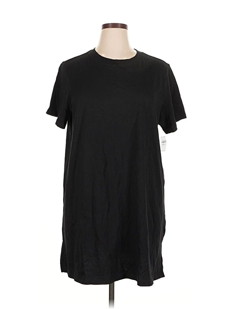 Old Navy Short Sleeve Top Black Crew Neck Tops In Multi