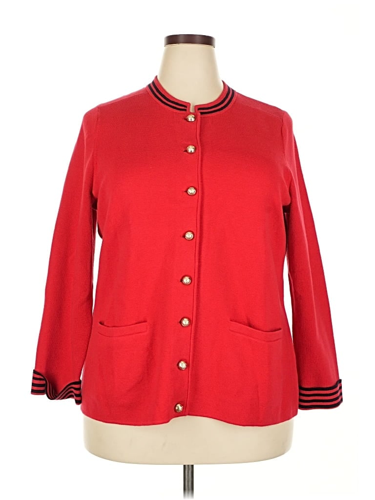 Pre-owned Talbots Cardigan Sweater In Red