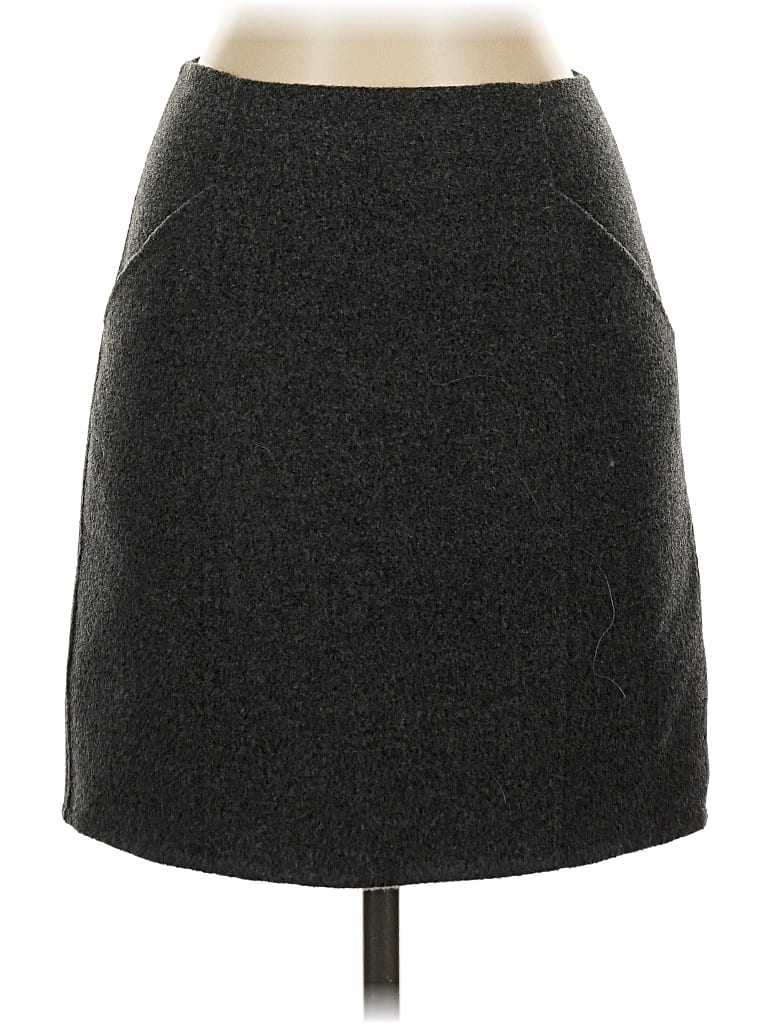 Pre-owned Theory Wool Skirt In Gray