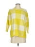 CAbi Checkered-gingham Yellow Pullover Sweater Size XS - photo 1