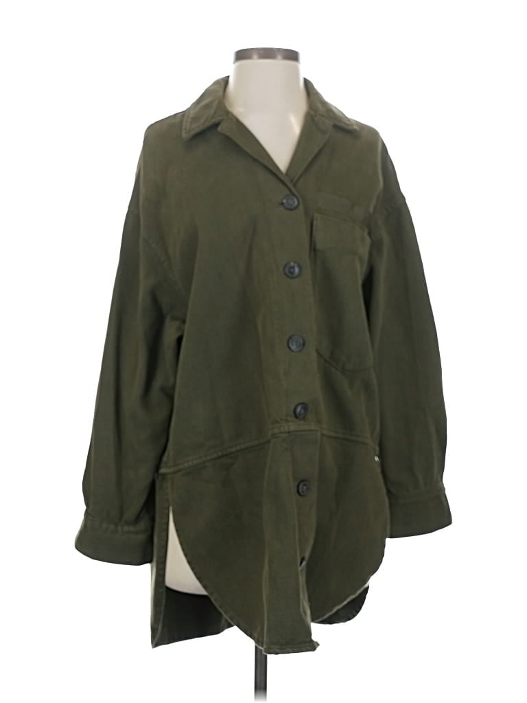 Pre-owned Zara Coat In Green