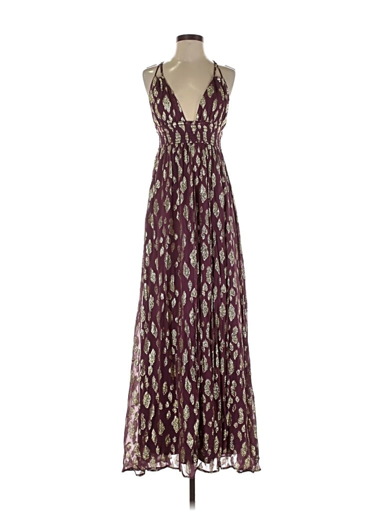 Pre-owned Altar'd State Cocktail Dress In Burgundy