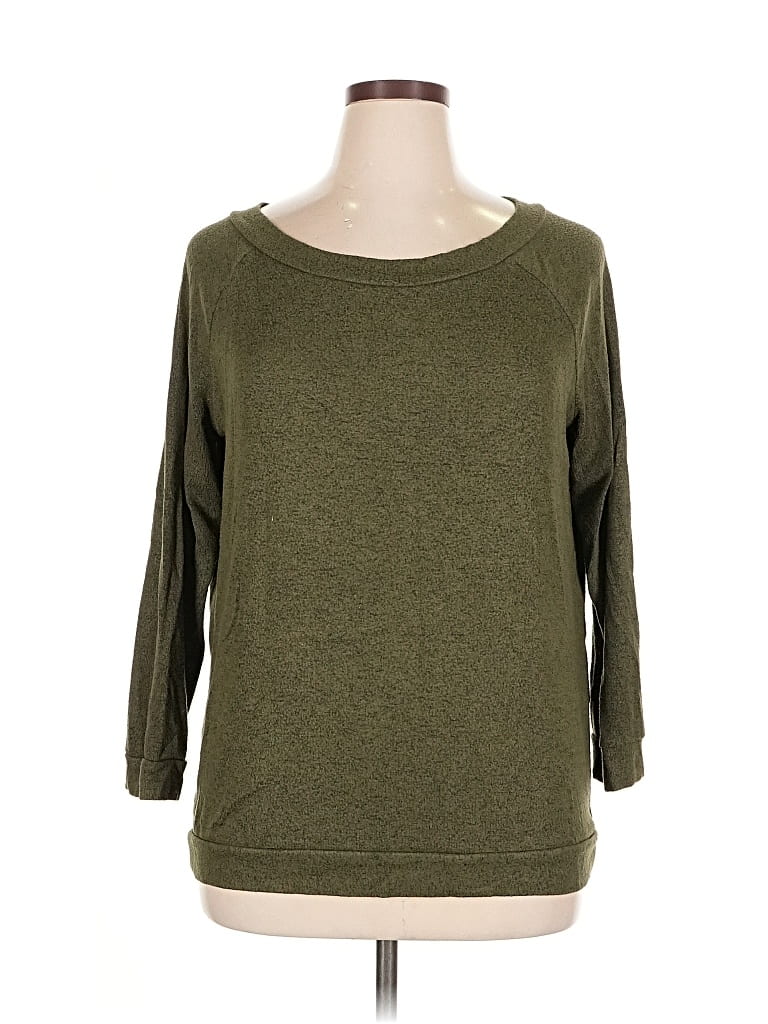 Pre-owned Market & Spruce Pullover Sweater In Green
