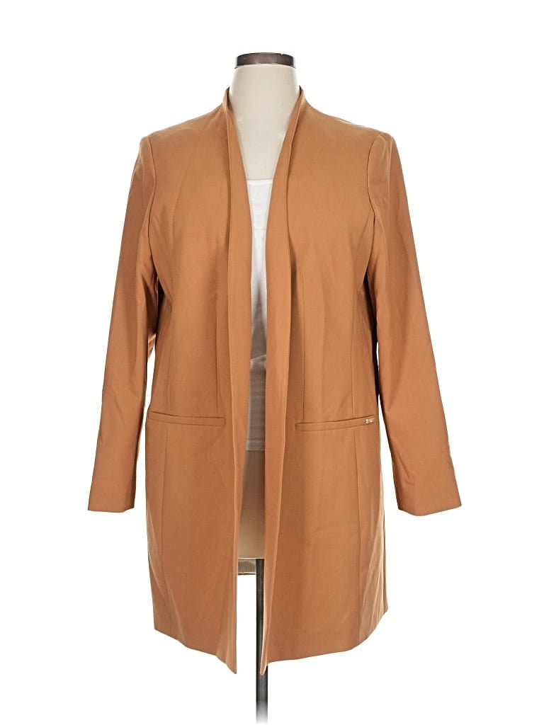 Pre-owned Calvin Klein Cardigan Sweater In Brown