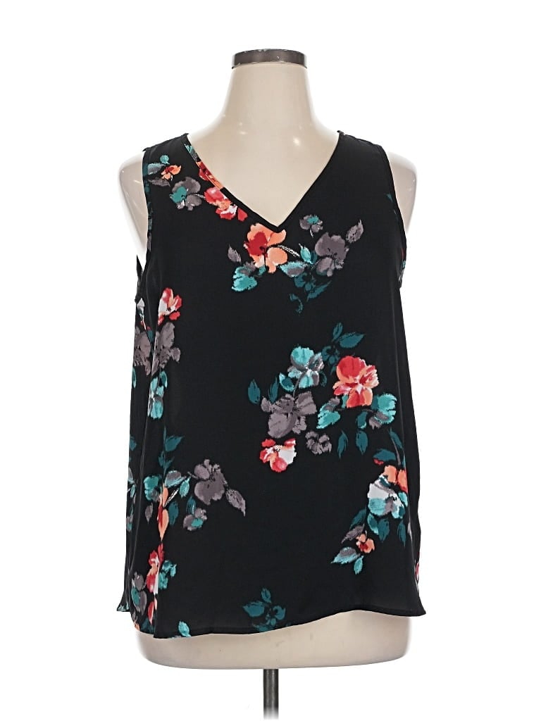 Pre-owned Apt. 9 Sleeveless Blouse In Black