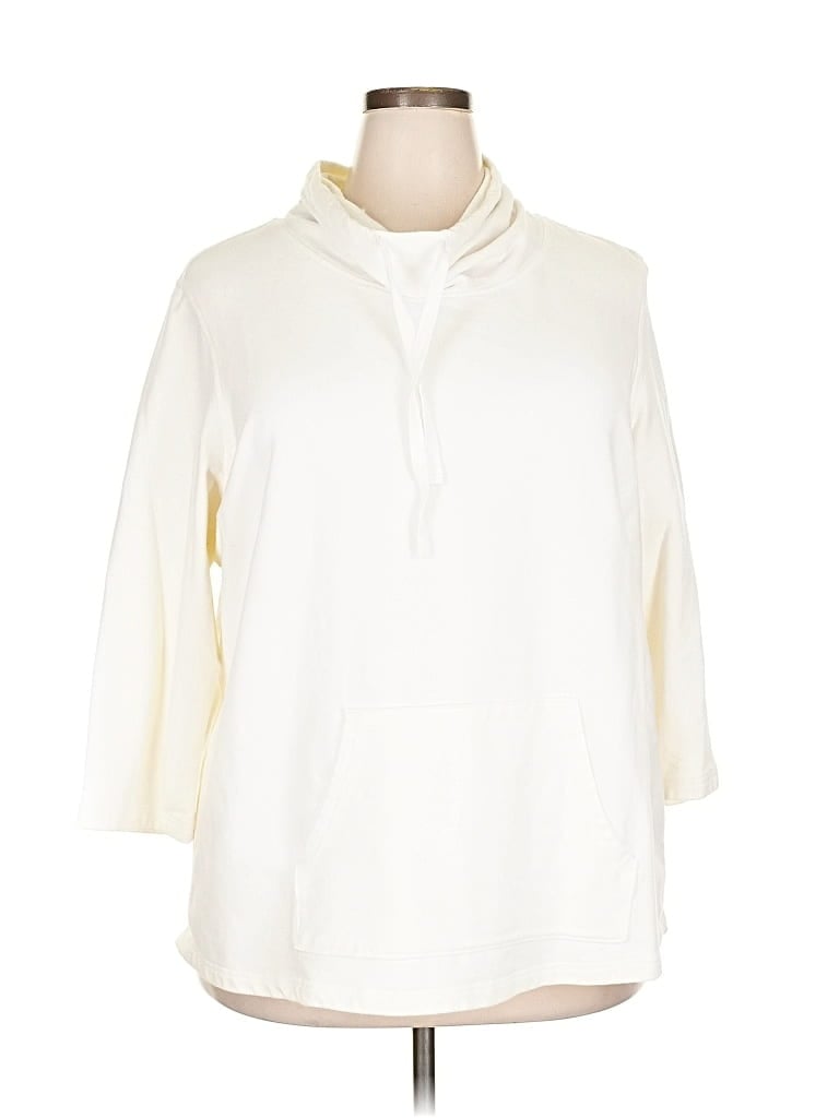 Pre-owned Coldwater Creek Pullover Sweater In White