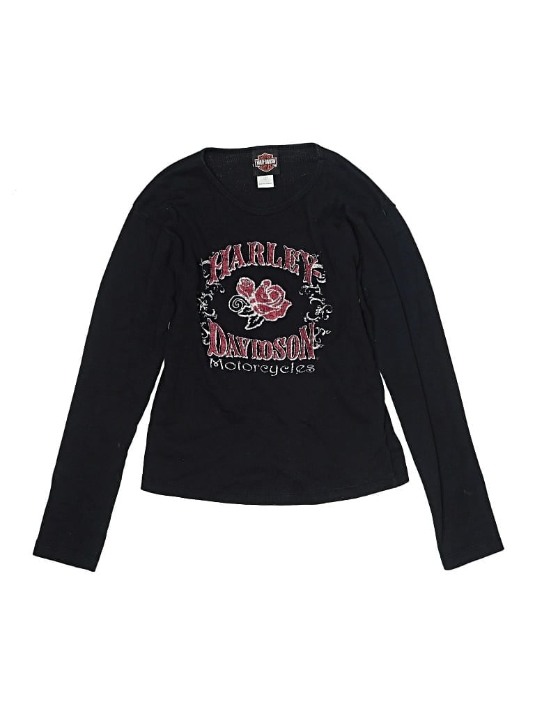 Pre-owned Harley Davidson Kids'  Long Sleeve T-shirt In Black