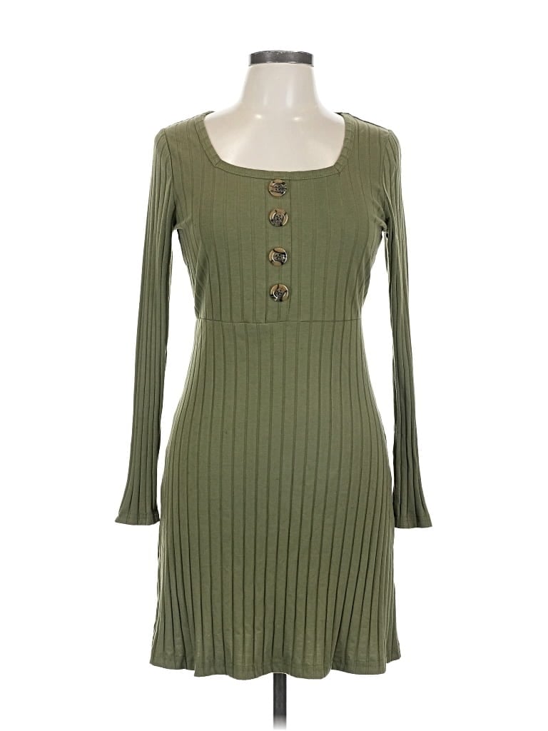 Pre-owned Full Circle Trends Casual Dress In Green