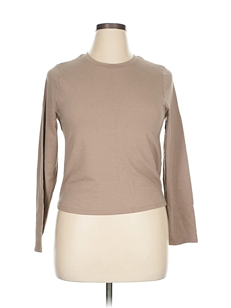 Pre-owned Old Navy 3/4 Sleeve T-shirt In Brown