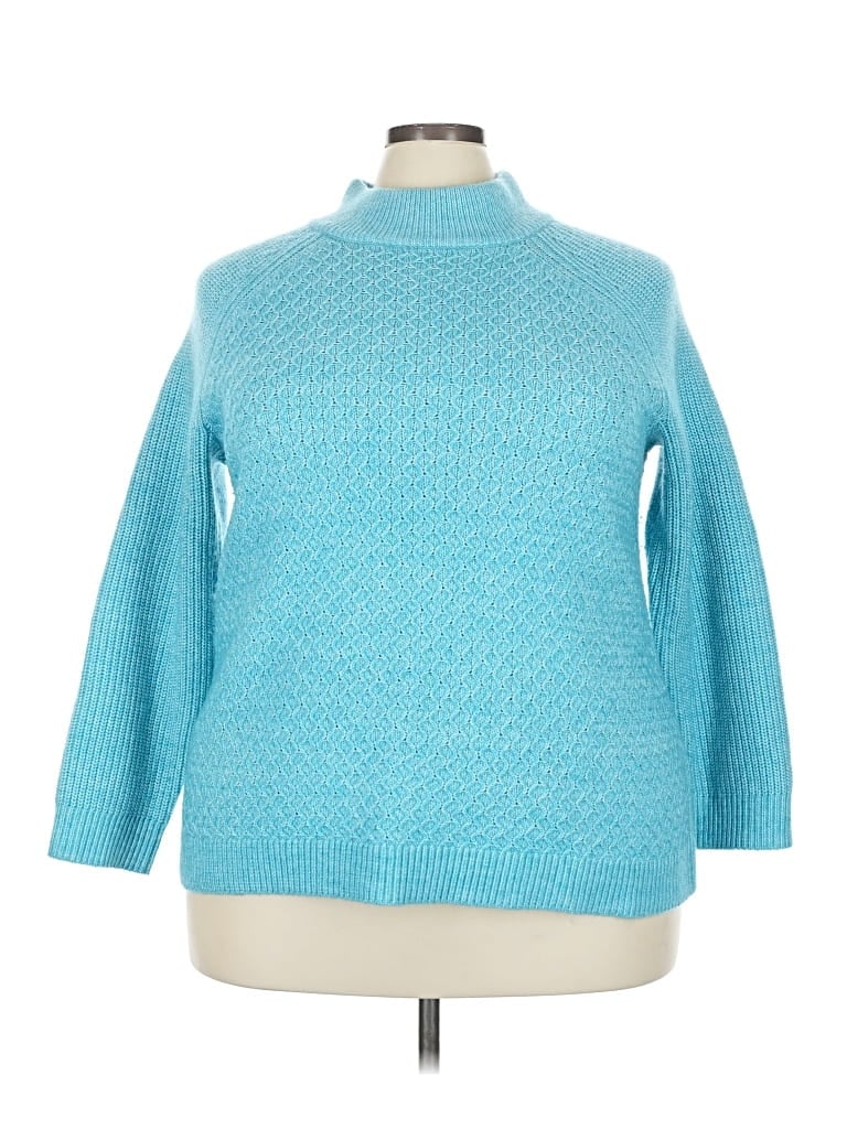 Pre-owned Talbots Turtleneck Sweater In Blue