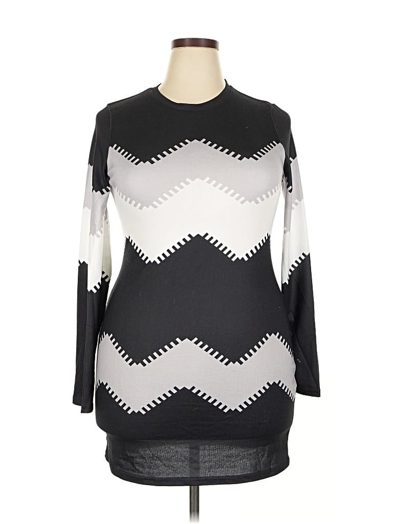 SHEIN CURVE Pre-owned Casual Dress In Gray