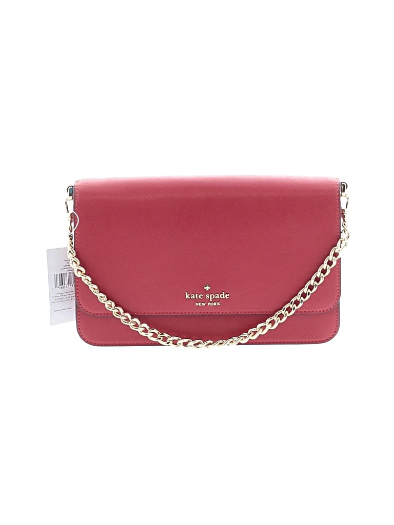 Pre-owned Kate Spade New York Leather Clutch In Red