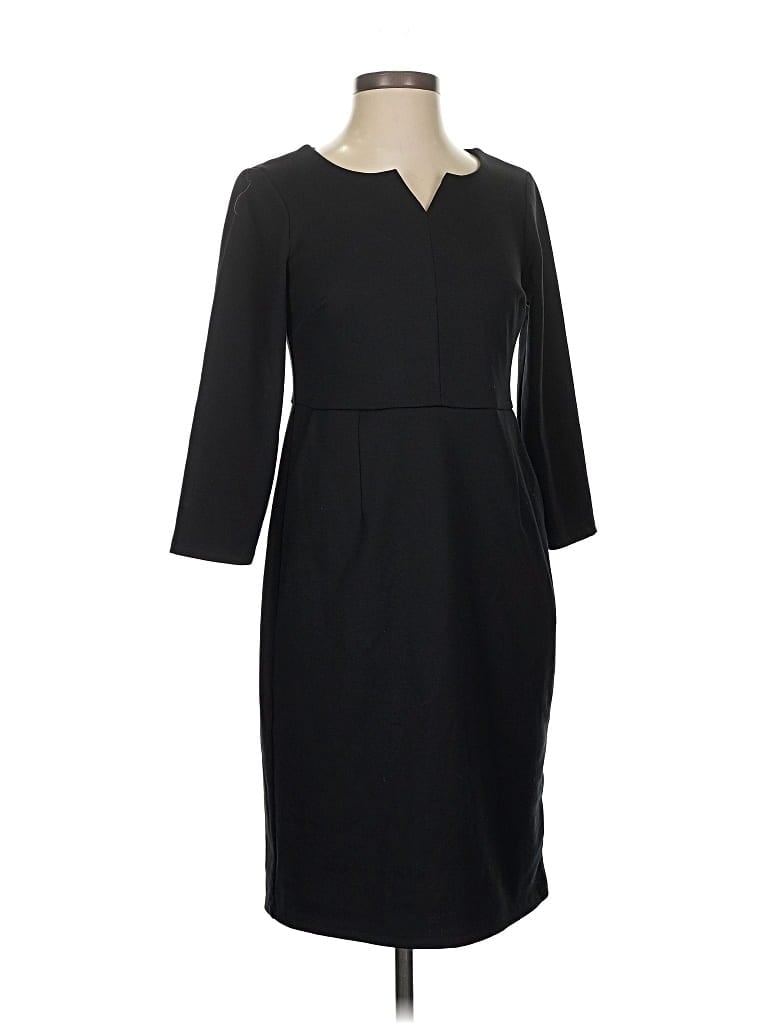 Pre-owned Lands' End Casual Dress In Black