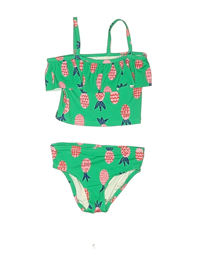 Pre-owned Hanna Andersson Kids' Two Piece Swimsuit In Green