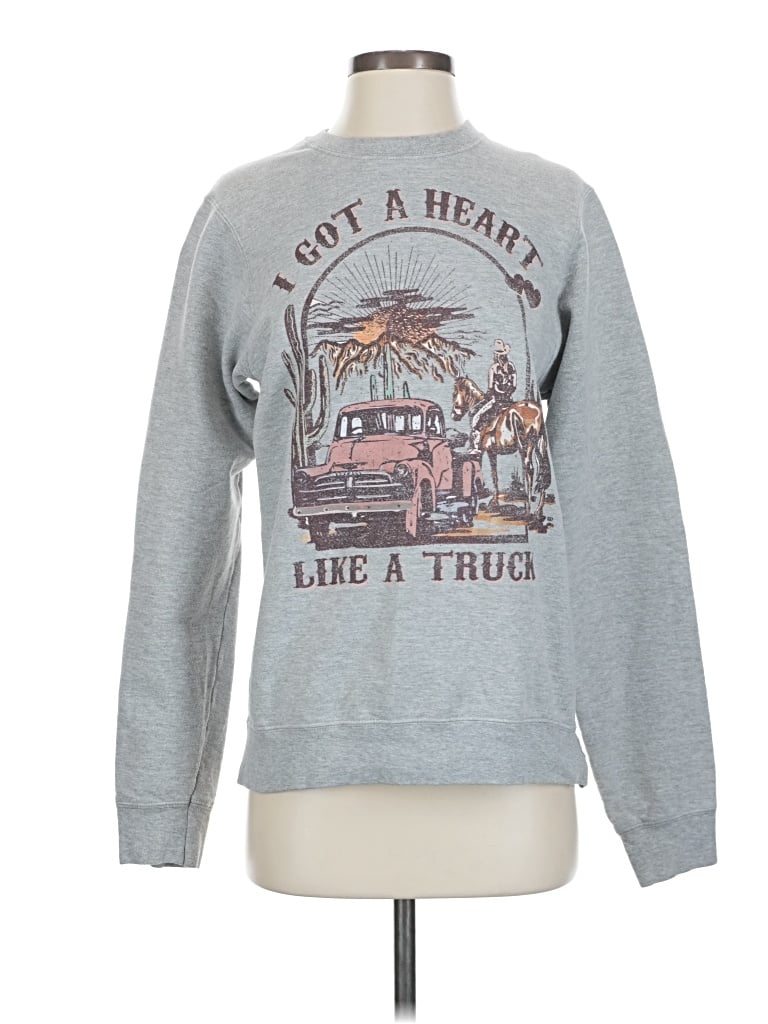 Pre-owned Port & Company Sweatshirt In Gray