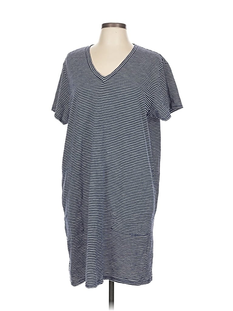 Pre-owned Lands' End Casual Dress In Blue