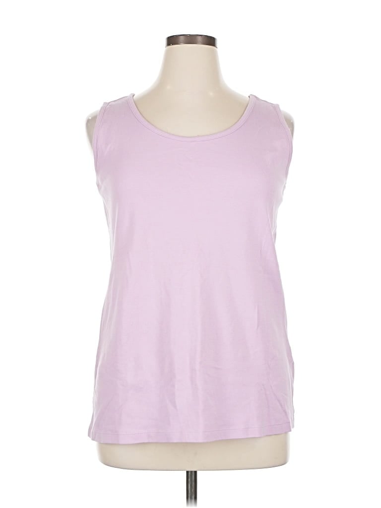 Pre-owned Lands' End Sleeveless T-shirt In Purple