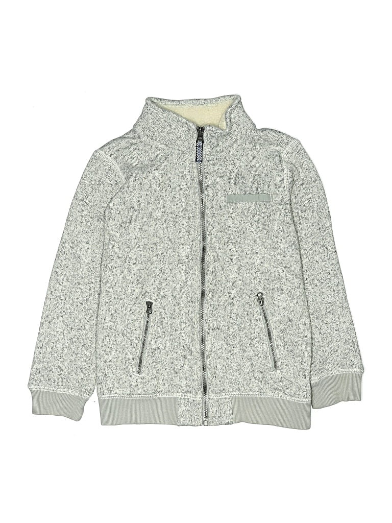 Pre-owned Carter's Kids' Zip Up Hoodie In Gray