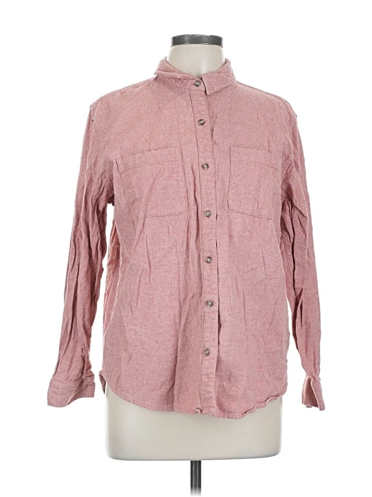Pre-owned Universal Thread Long Sleeve Button Down Shirt In Pink