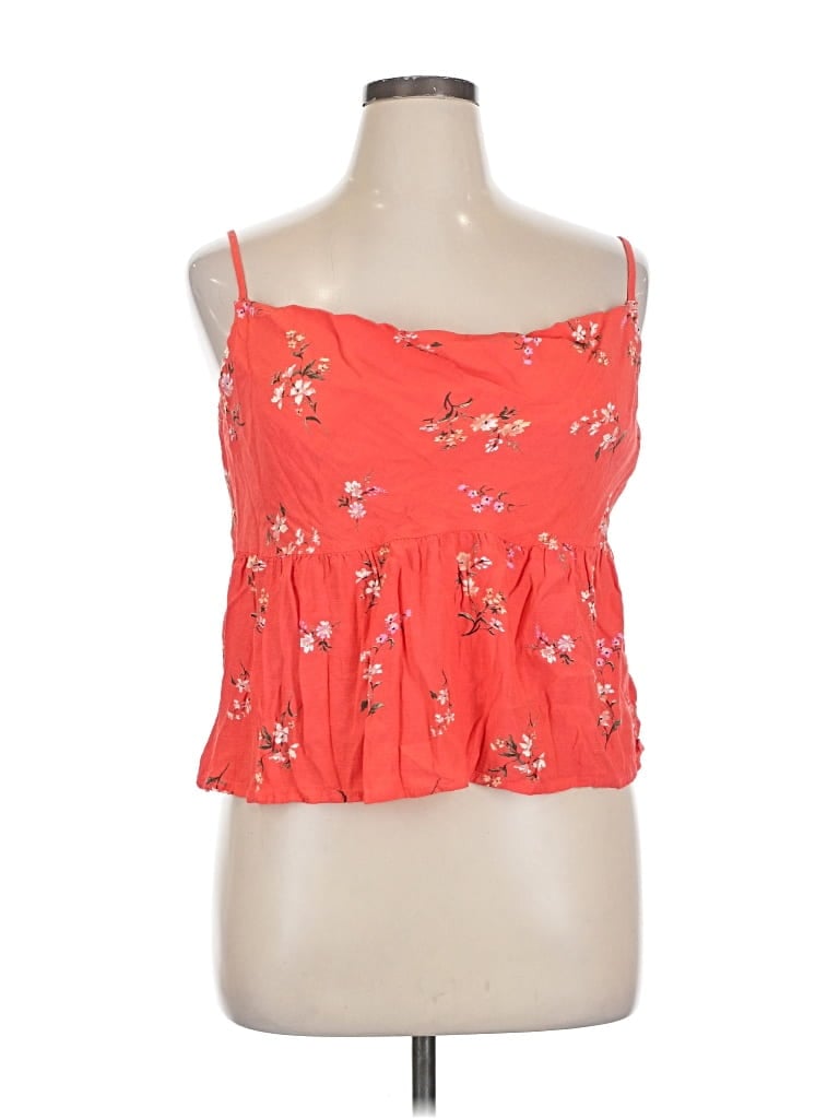 Pre-owned American Eagle Outfitters Sleeveless Blouse In Orange