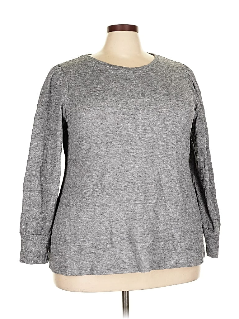 Pre-owned Lane Bryant Sweatshirt In Gray