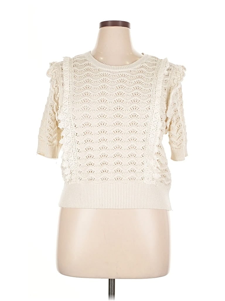 Pre-owned Kachel Pullover Sweater In White