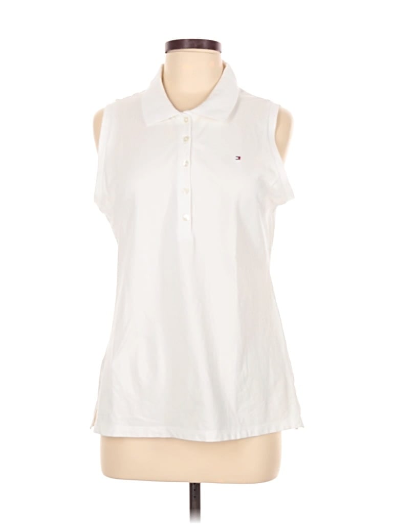 Pre-owned Tommy Hilfiger Sleeveless T-shirt In White