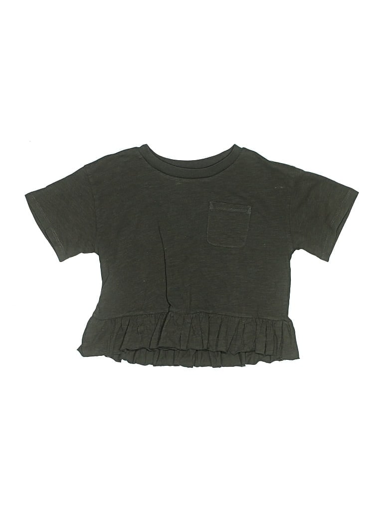 Pre-owned Treasure & Bond Kids' Short Sleeve Top Green Crew Neck Tops