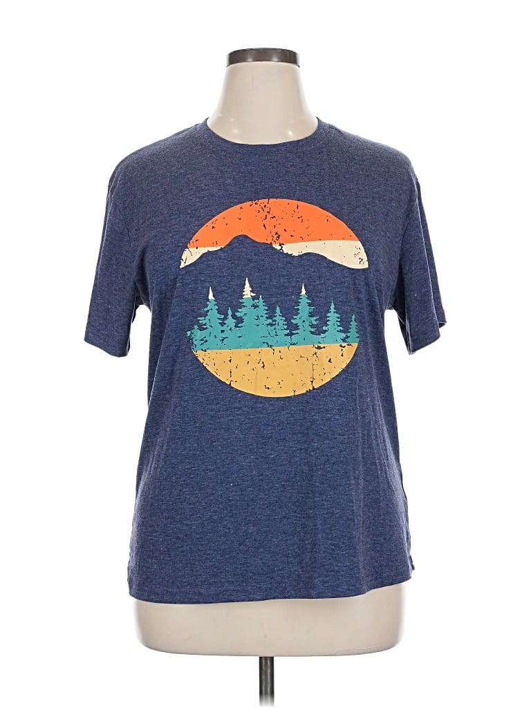 Pre-owned Unbranded Short Sleeve T-shirt In Blue