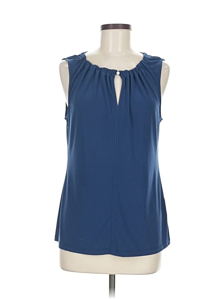 Pre-owned Dkny Sleeveless Blouse In Blue