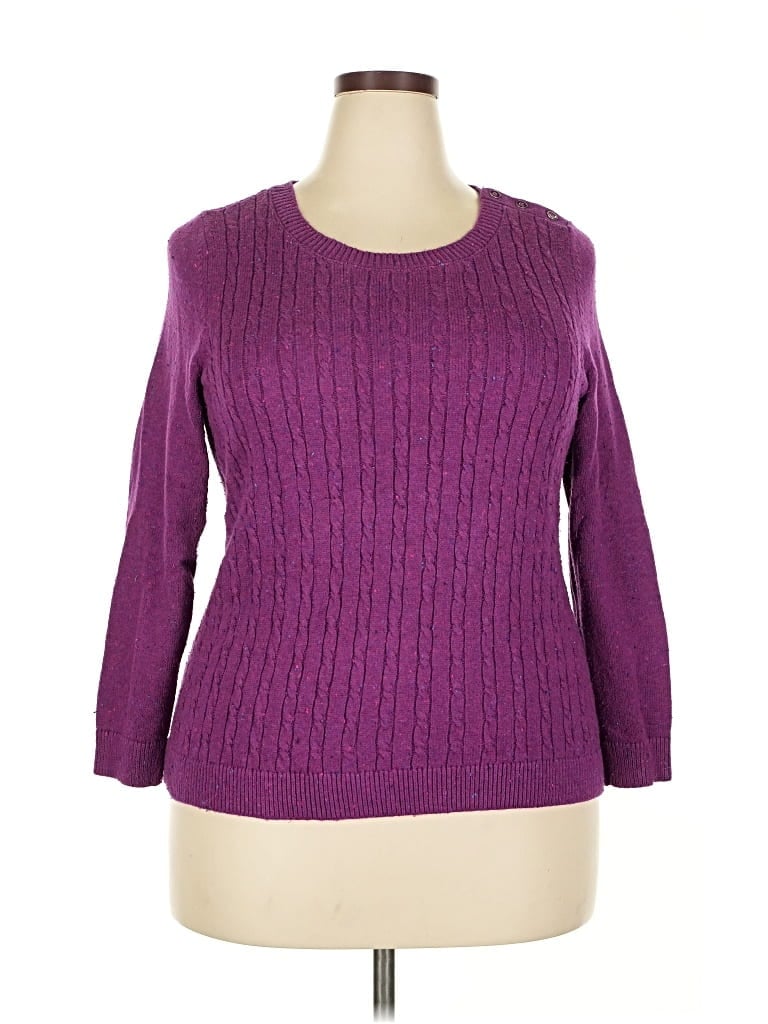 Pre-owned Talbots Pullover Sweater In Purple