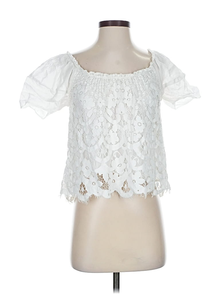 MOULINETTE SOEURS Pre-owned Short Sleeve Blouse In White
