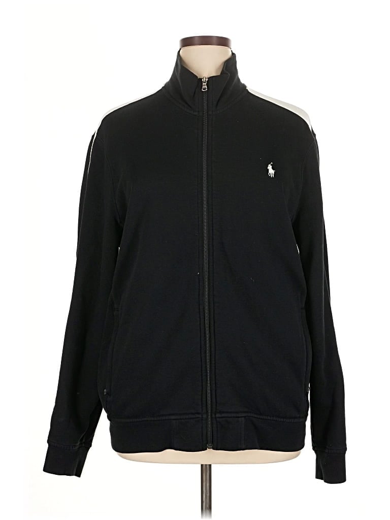 Pre-owned Polo By Ralph Lauren Zip Up Hoodie In Black